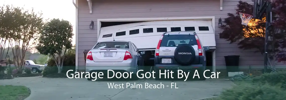 Garage Door Got Hit By A Car West Palm Beach - FL